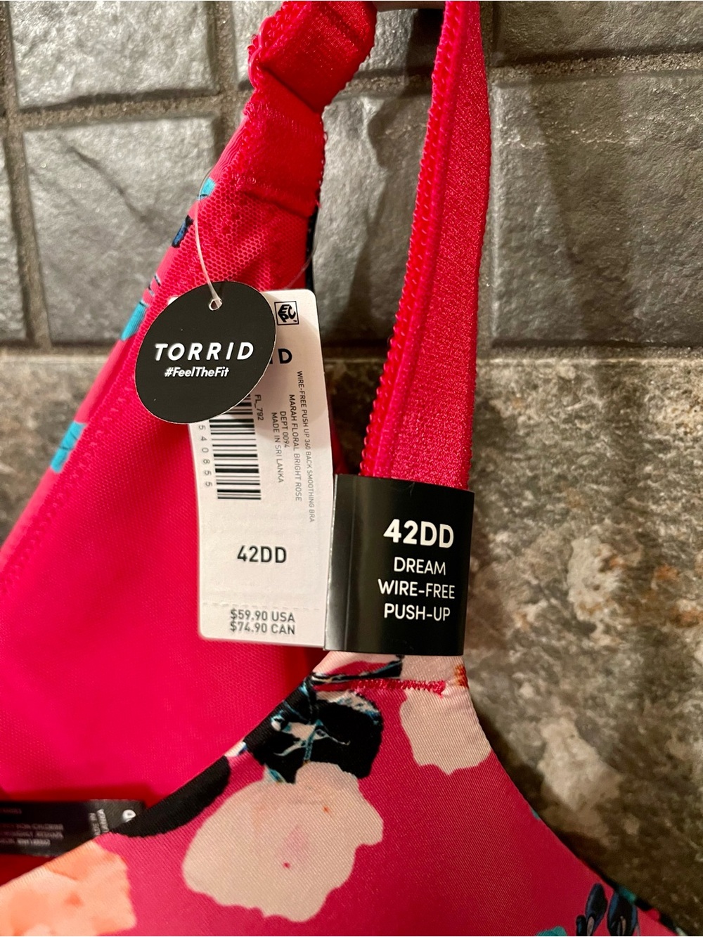 Torrid Dream Wire-Free Push-Up Bra 42DD - Picture 4 of 5